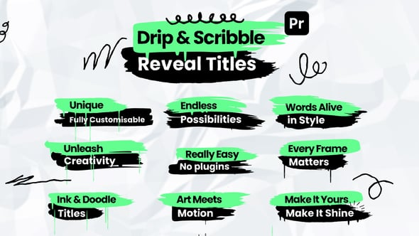 Drip & Scribble Reveal Titles for Premiere Pro（609289）-技能树
